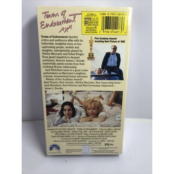 Terms of Endearment (VHS), Best Picture 1983 Brand New Sealed - Picture 3 of 6